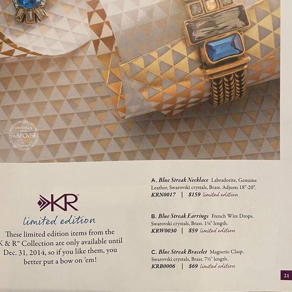 Silpada Limited Edition KRB0006 Blue Streak Bracelet - Picture 4 of 4